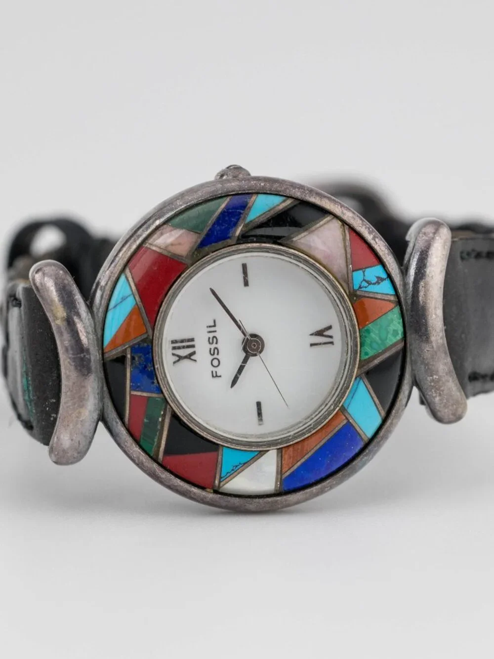 Fossil ET-7809 Vintage Mosaic Quartz Analog Women's Watch New Battery